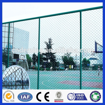 PVC recubierto cadena enlace valla / precio más bajo cercas de enlace de cadena, / valla de enlace de cadena utilizado para la cancha de tenis